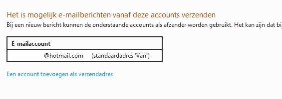 Hotmail opties