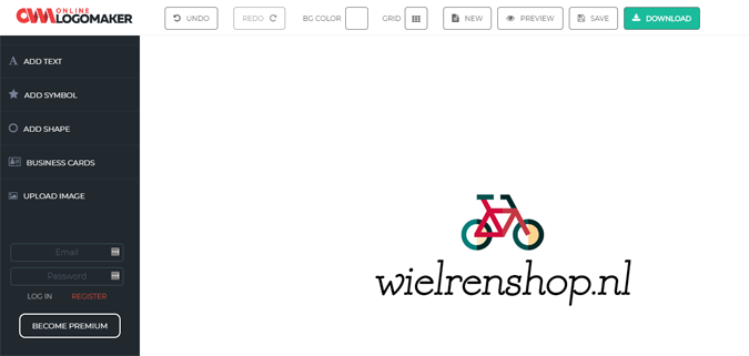 Screenshot van Online Logomaker