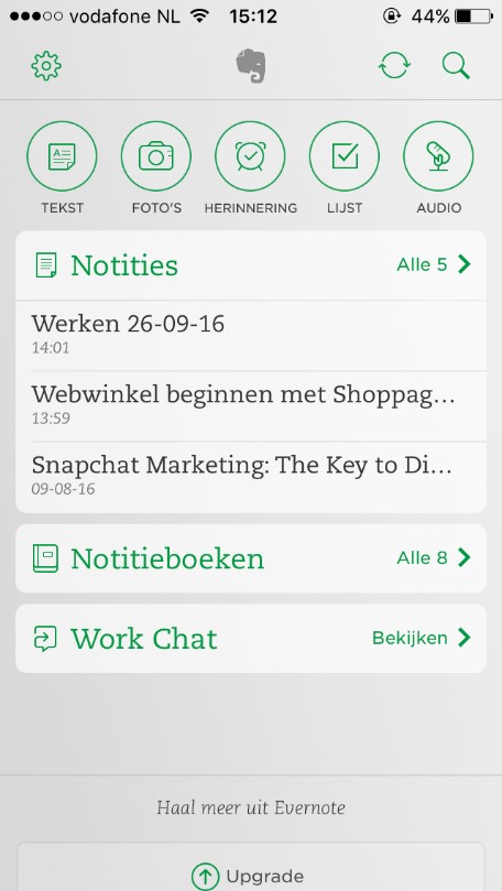 Evernote app