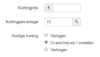 Producten afprijzen