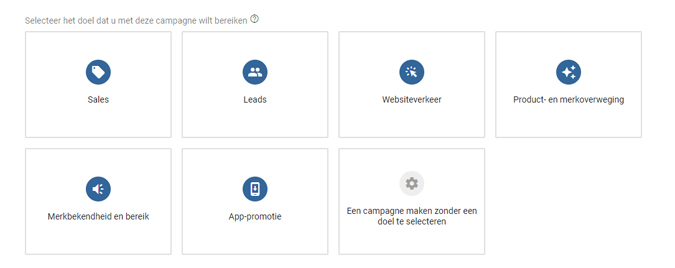 De verschillende campagnedoelen in Google Ads