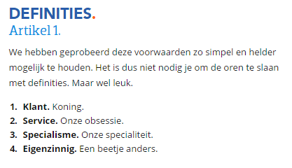 Algemene voorwaarden CoolBlue