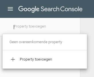 Property toevoegen in Google Search Console