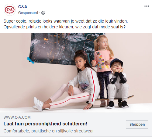 Advertentie van C&A met emotionele trigger