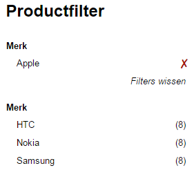 Productfilter