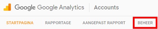 Google Analytics beheer